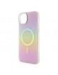 Guess iPhone 15 Hülle Case Cover Iridescent MagSafe Rosa Pink