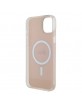 Guess iPhone 15 Case Cover Iridescent MagSafe Pink