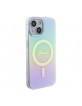 Guess iPhone 15 Case Cover Iridescent MagSafe Turquoise