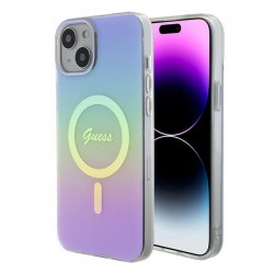 Guess iPhone 15 Case Cover Iridescent MagSafe Purple