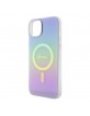 Guess iPhone 15 Hülle Case Cover Iridescent MagSafe Violett