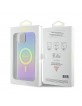 Guess iPhone 15 Hülle Case Cover Iridescent MagSafe Violett