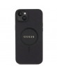 Guess iPhone 15 Case Cover Saffiano MagSafe Black