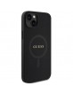 Guess iPhone 15 Case Cover Saffiano MagSafe Black