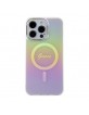Guess iPhone 15 Pro Max Case Cover Iridescent MagSafe Pink