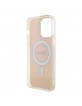 Guess iPhone 15 Pro Max Case Cover Iridescent MagSafe Pink