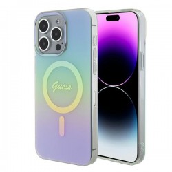 Guess iPhone 15 Pro Max Case Cover Iridescent MagSafe Turquoise