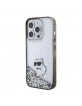 Karl Lagerfeld iPhone 15 Pro Hülle Case Cover Glitter Choupette Silber