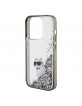 Karl Lagerfeld iPhone 15 Pro Hülle Case Cover Glitter Choupette Silber