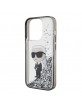 Karl Lagerfeld iPhone 15 Pro Hülle Case Cover Glitter Karl Ikonik Silber