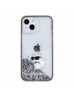 Karl Lagerfeld iPhone 15 Hülle Case Cover Glitter Choupette Silber