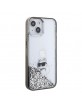 Karl Lagerfeld iPhone 15 Hülle Case Cover Glitter Choupette Silber