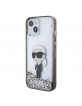 Karl Lagerfeld iPhone 15 Hülle Case Cover Glitter Karl Ikonik Silber