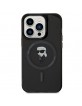 Karl Lagerfeld iPhone 15 Pro Max Hülle Case Cover MagSafe Ikonik Schwarz