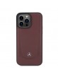 Mercedes iPhone 15 Pro Case Cover Genuine Leather Urban Bengale Red