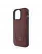 Mercedes iPhone 15 Pro Case Cover Genuine Leather Urban Bengale Red