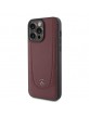 Mercedes iPhone 15 Pro Max Case Cover Genuine Leather Urban Bengale Red
