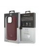 Mercedes iPhone 15 Pro Max Case Cover Genuine Leather Urban Bengale Red