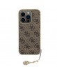 Guess iPhone 15 Pro Case Cover 4G Charms Brown