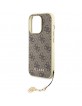 Guess iPhone 15 Pro Case Cover 4G Charms Brown