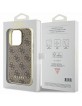 Guess iPhone 15 Pro Case Cover 4G Charms Brown