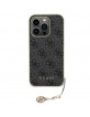 Guess iPhone 15 Pro Case Cover 4G Charms Gray
