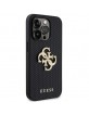 Guess iPhone 15 Pro Case Cover Perforated 4G Glitter Black