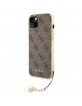 Guess iPhone 15 Case Cover 4G Charms Brown