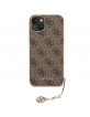 Guess iPhone 15 Case Cover 4G Charms Brown