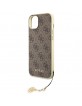 Guess iPhone 15 Case Cover 4G Charms Brown