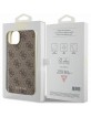 Guess iPhone 15 Hülle Case Cover 4G Charms Braun