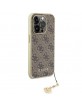 Guess iPhone 15 Pro Max Hülle Case Cover 4G Charms Braun