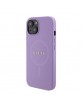 Guess iPhone 15 Hülle Case Cover MagSafe Saffiano Violett