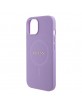 Guess iPhone 15 Case Cover MagSafe Saffiano Purple