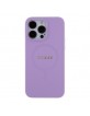 Guess iPhone 15 Pro Max Hülle Case Cover MagSafe Saffiano Violett