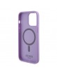 Guess iPhone 15 Pro Max Case Cover MagSafe Saffiano Purple