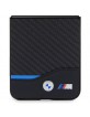 BMW Samsung Z Flip5 Case Cover M Power Carbon Leather Black