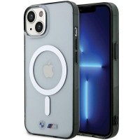 BMW iPhone 15 Case Cover Silver Ring MagSafe Transparent