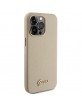 Guess iPhone 15 Pro Hülle Case Cover Glitter Glossy Script Gold