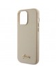 Guess iPhone 15 Pro Case Cover Glitter Glossy Script Gold