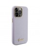 Guess iPhone 15 Pro Case Cover Glitter Glossy Script Lilac