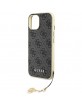 Guess iPhone 15 Case Cover 4G Charms Gray