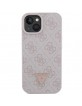 Guess iPhone 15 Case Cover 4G Triangle Rhinestone Diamond Pink