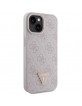 Guess iPhone 15 Case Cover 4G Triangle Rhinestone Diamond Pink