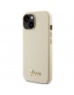 Guess iPhone 15 Case Cover Glitter Glossy Script Gold