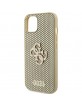 Guess iPhone 15 Case Cover Perforated 4G Glitter Gold