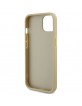 Guess iPhone 15 Hülle Case Cover Perforated 4G Glitter Gold