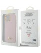 Guess iPhone 15 Case Cover Silicone Vintage Logo Pink