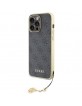 Guess iPhone 15 Pro Max Hülle Case Cover 4G Charms Grau