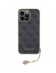 Guess iPhone 15 Pro Max Hülle Case Cover 4G Charms Grau